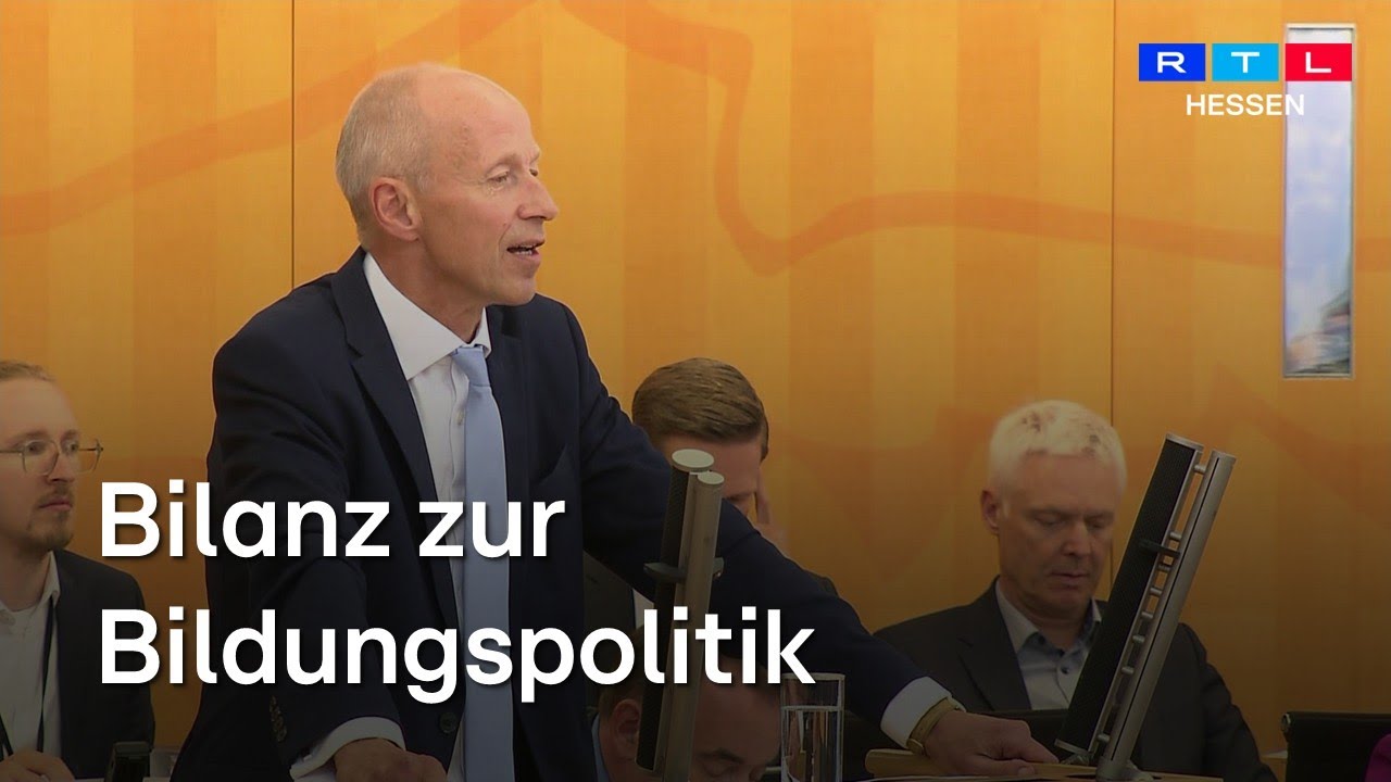 Kultusminister Armin Schwarz (CDU) gibt in Wiesbaden eine Regierungserkl&auml;rung zu den Schulen ab