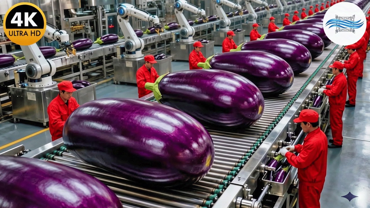 Inside a $10M Automated Eggplant Factory - Seed to Shelf (Full Process)