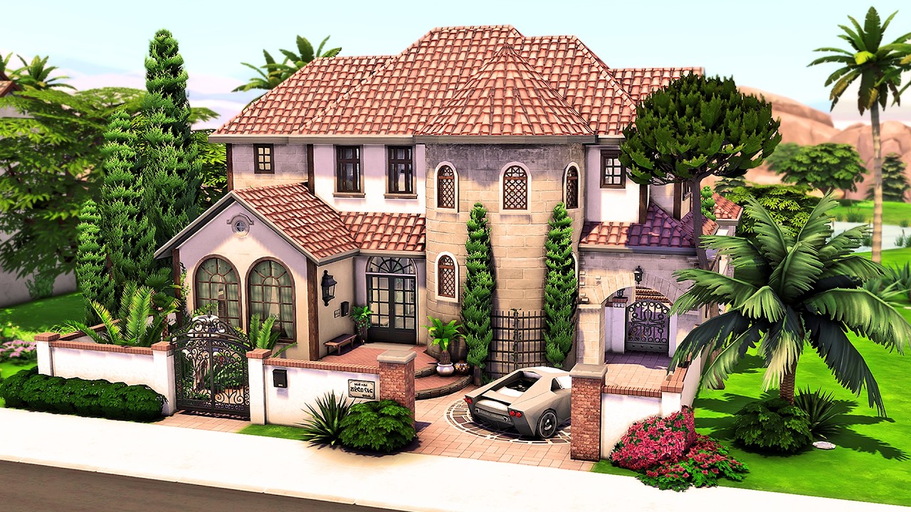 Дом мечты Дона Лотарио в тосканском стиле | The Sims 4 Speed Build