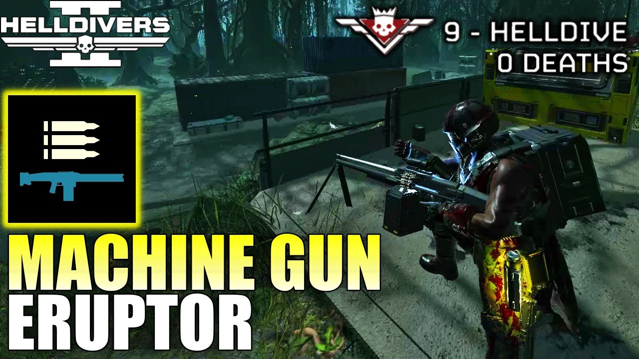 Helldivers 2 - Eruptor and Machine Gun Gameplay (No commentary, Max difficulty, No deaths)