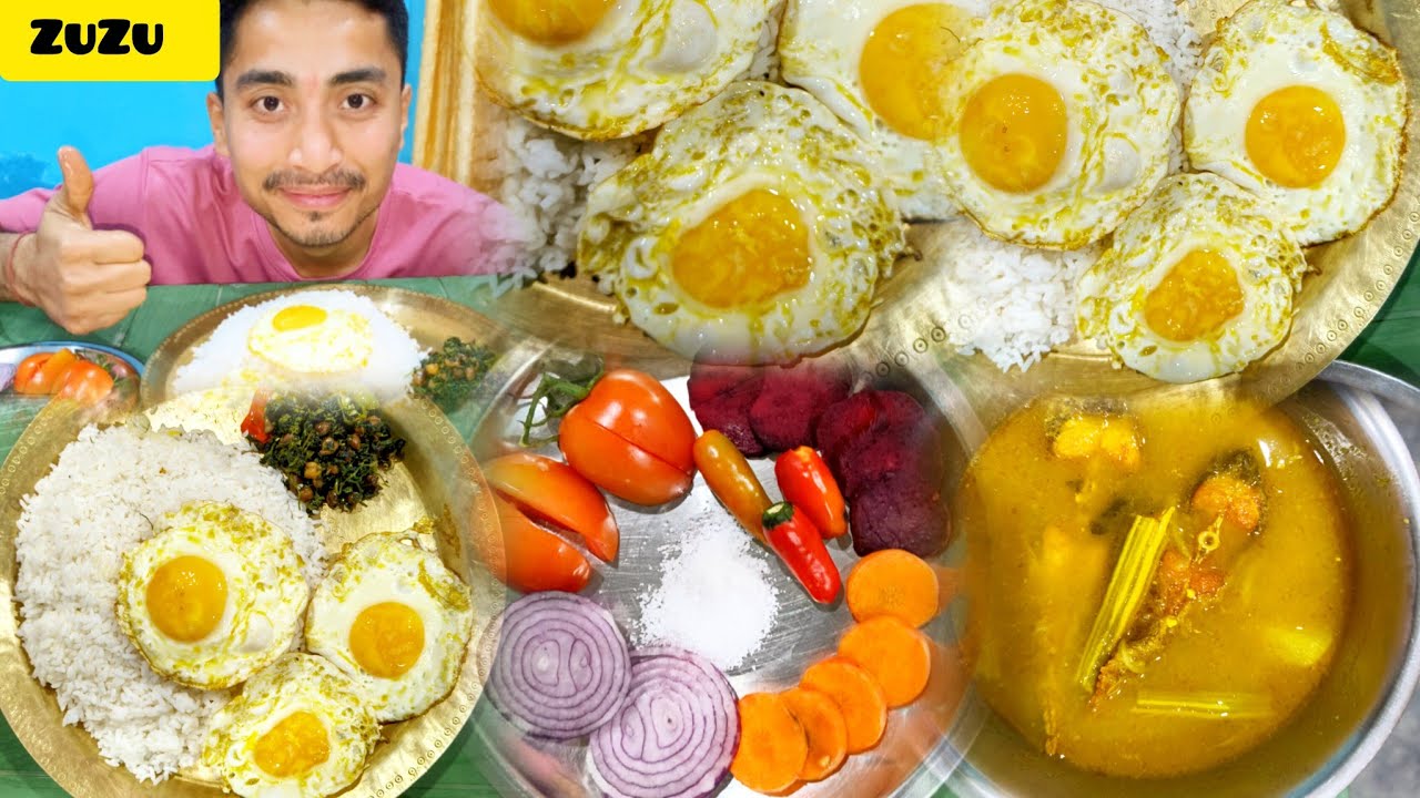 🥰Spicy fish curryand egg🦪with rice 🍚🌾|| @BikashRay-b7p #mukbang #facebook #nagafood #food #tranding 