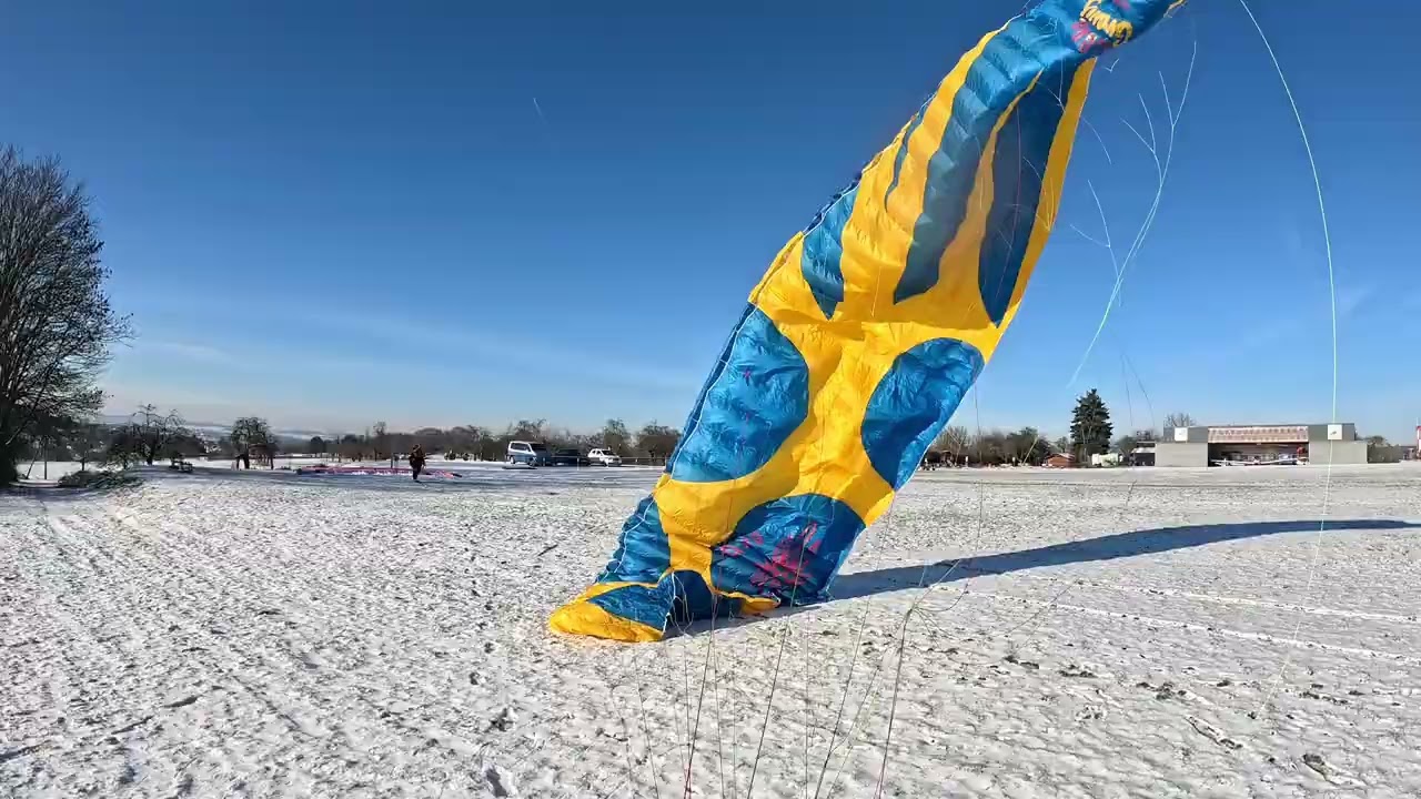 Pohlheim Januar 2026 Gleitschirm Fliegen -10 Grad