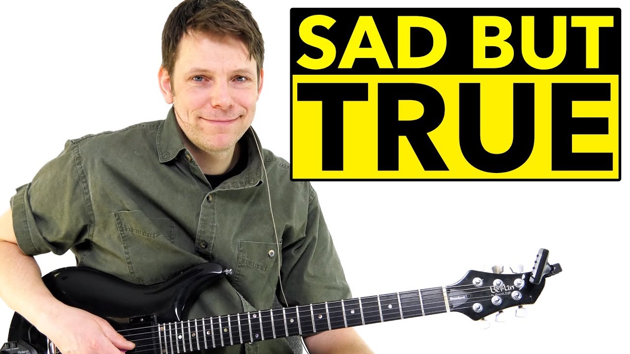 Как играть Sad But True на гитаре: урок — куплет, припев, бридж