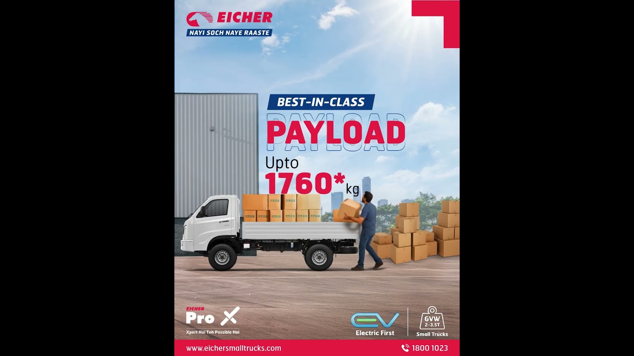 Eicher Pro X | Best-in-Class 1760 Kg Payload | Powerful EV Truck for Every Business #eicherprox