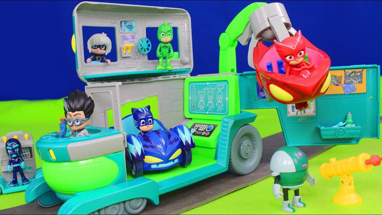 PJ Masks: Romeo Lab Spielzeugautos, Pyjamahelden Catboy, Gekko & Owlette für Kinder deutsch