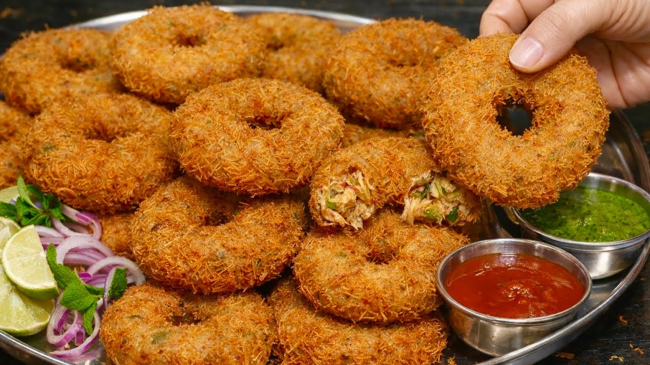 മാവ് കുഴക്കേണ്ട,പരത്തേണ്ട! നോമ്പ് തുറക്കായി 5മിനിറ്റിൽ കിടിലൻ പലഹാരം👌Russian Donuts | Iftar Snacks