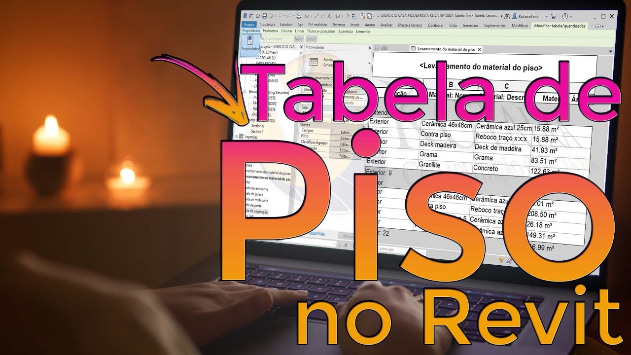 Tabela de Piso no Revit. Como fazer tabelas de quantitativo e de controle (Parte 5)