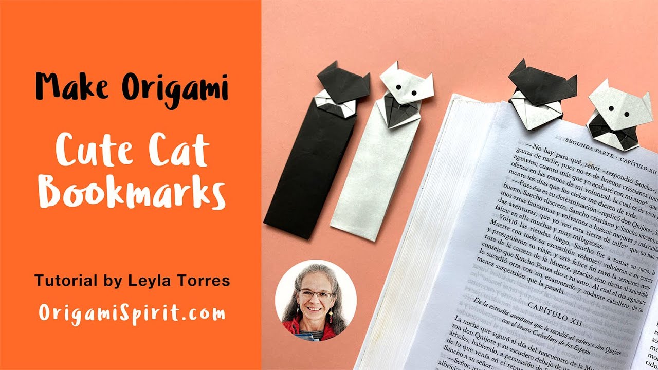 Cute Origami Cat Bookmarks
