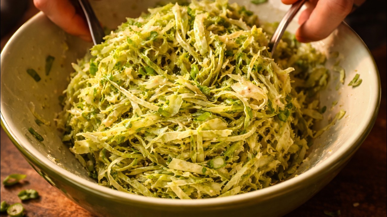 Delicious Cabbage Salad with Sausage and Fried Onions – A Quick Recipe | Besten Rezepte Essen