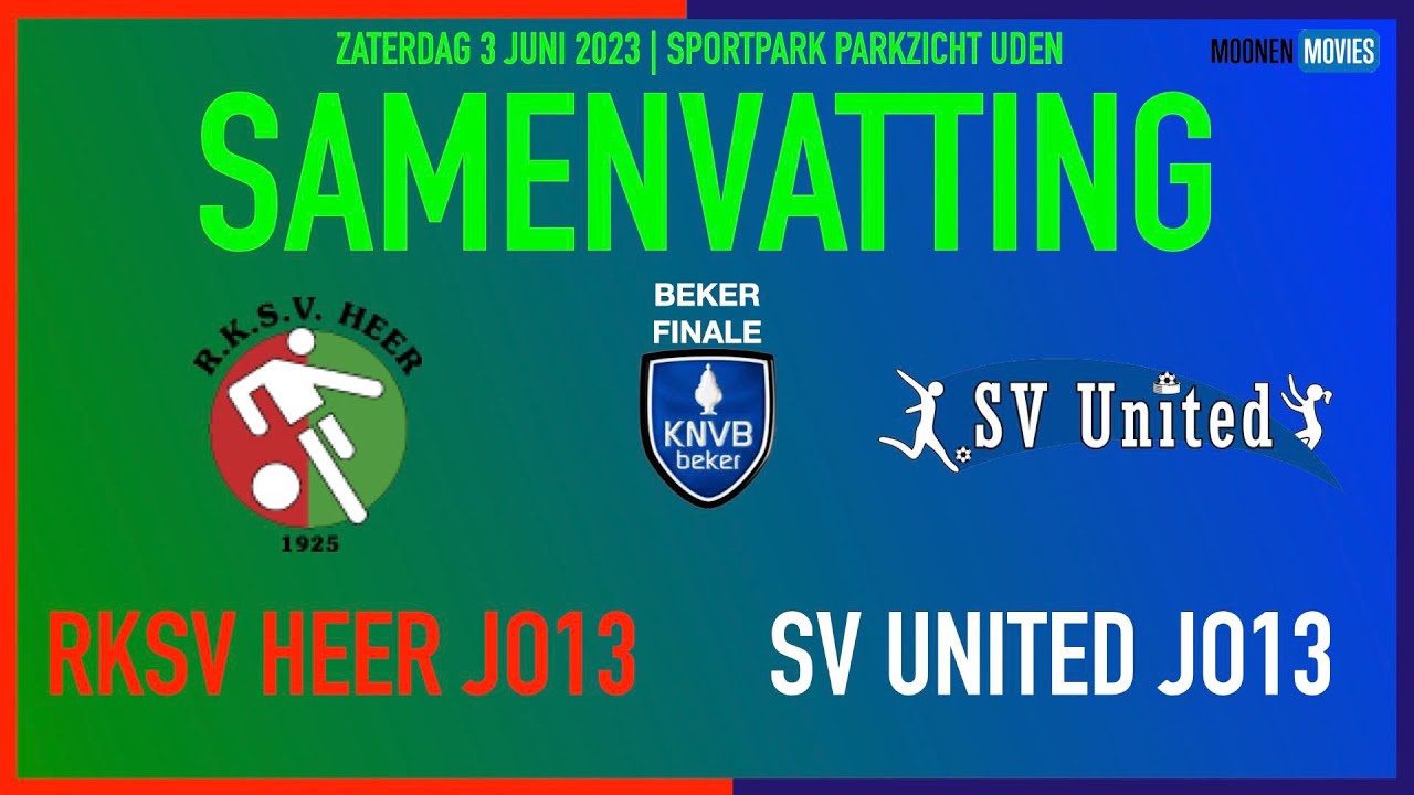 RKSV HEER JO13 WINT DE BEKER DOOR WINST OP SV UNITED!