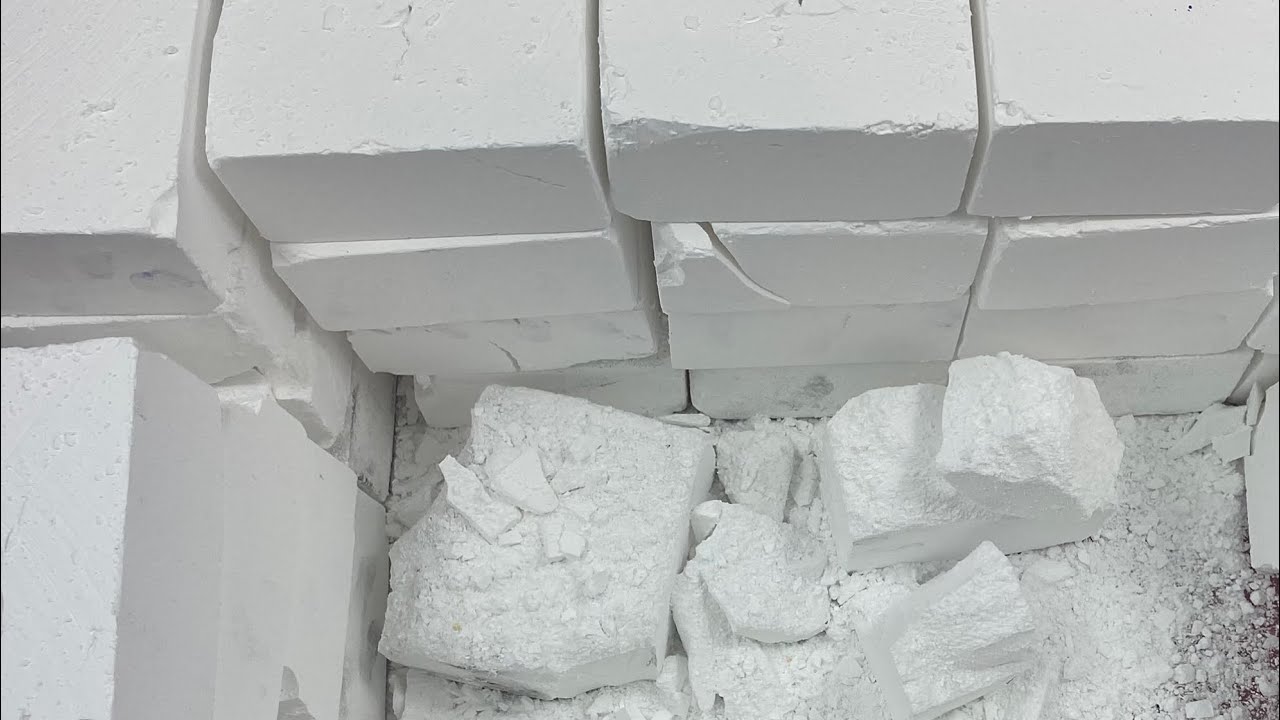 50 blocks plain gym chalk Crush | ASMR | ANXIETY RELIEF | RELAXATION