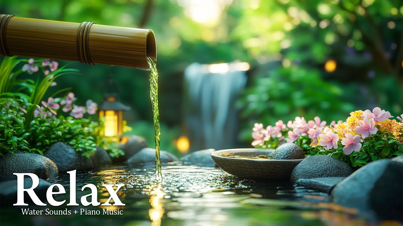 Soothing Music + Gentle Water Sounds 🌿 Calm Anxiety, Relax Mind & Sleep Deeply