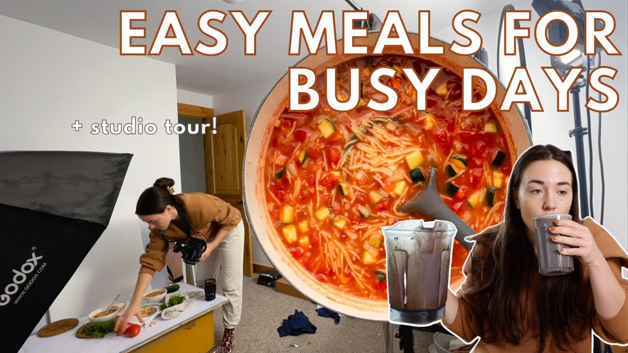 What I ate on a busy work day | cozy soup + more easy meals