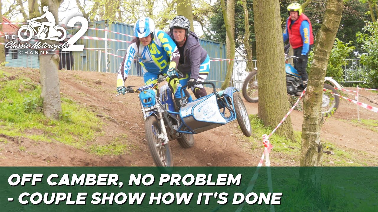 Off camber motorcycle & sidecar trials - good skills