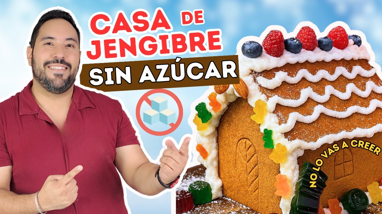 Como hacer una Casa de Galleta de Jengibre paso a paso y sin azúcar.... sabe mejor que la original 😱