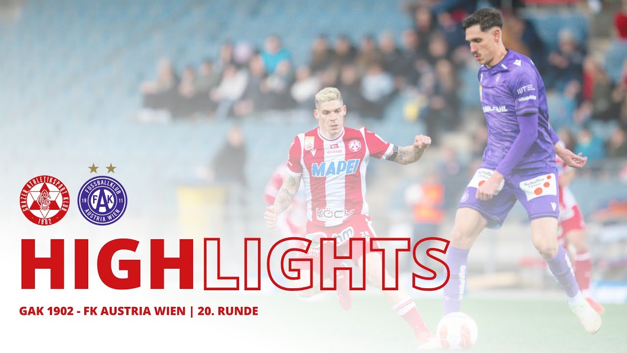 HIGHLIGHTS | GAK 1902 - FK Austria Wien | 20. Runde ADMIRAL Bundesliga