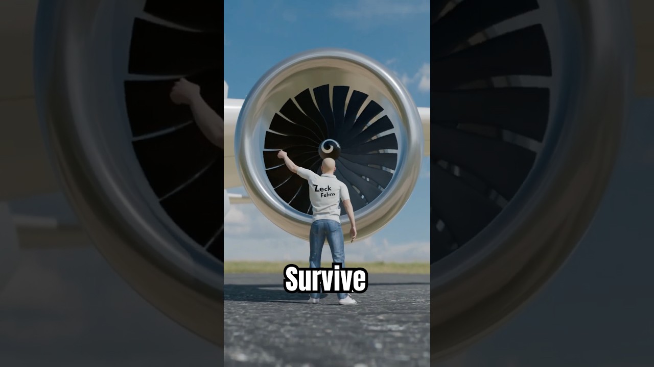 Surviving an airplane engine 😱
