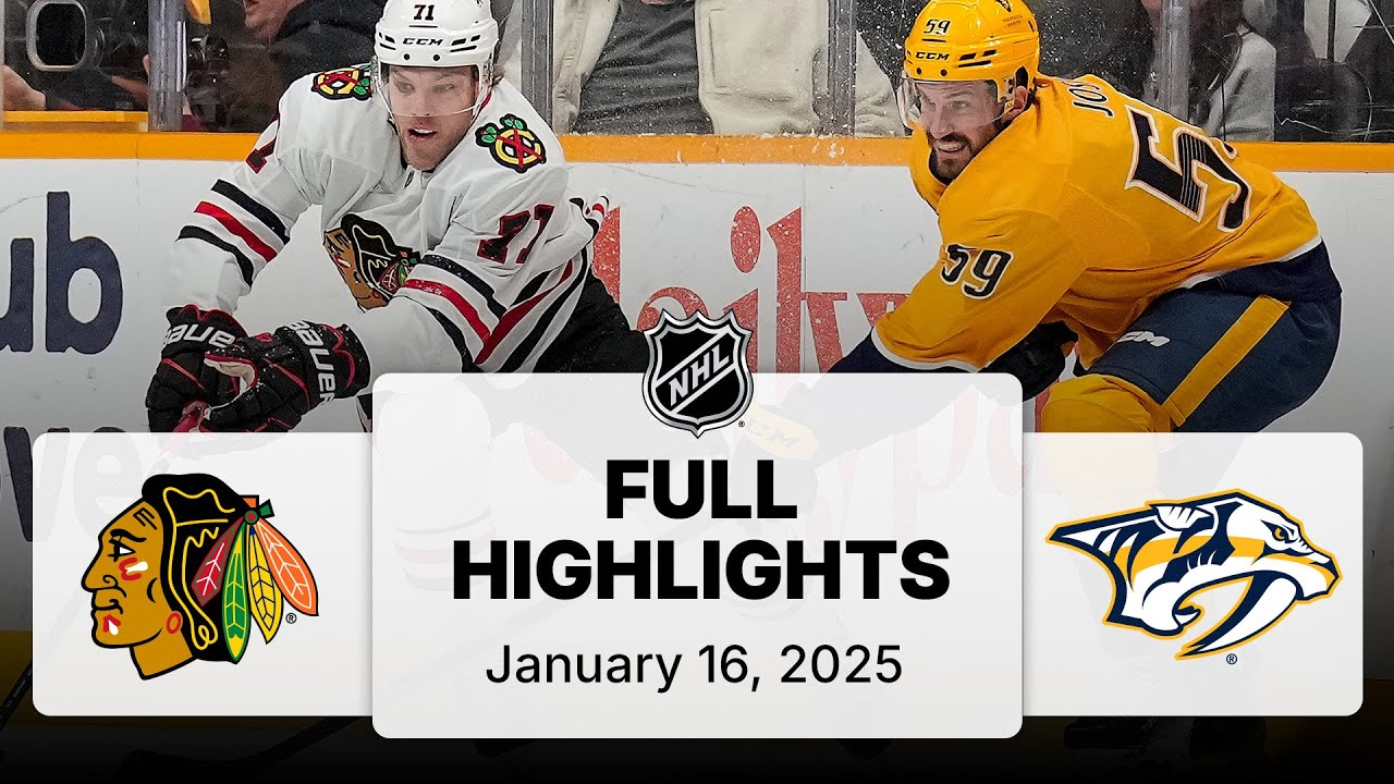 NHL Highlights | Blackhawks vs. Predators | January 16, 2025