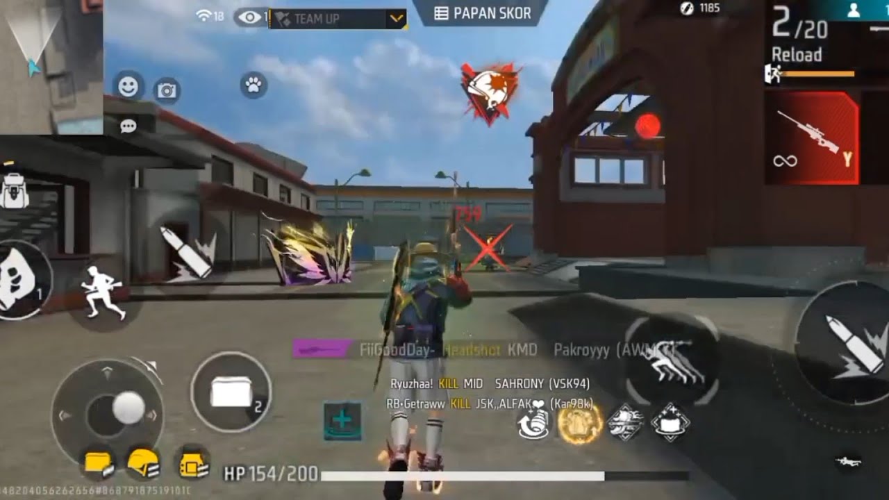 MAIN SENJATA AWM PAKE SET IRON BLADE DI MODE TRAINING DAPAT KILL 10.||GARENA FREE FIRE INDONESIA