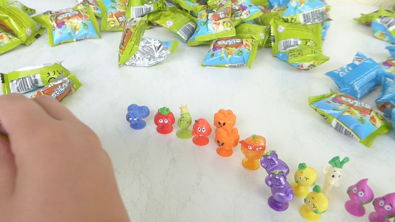 Lidl Stikeez 2018 Obst & Gemüse ( Teil3 ) 71 Figuren Album Nr.2 unboxing opening
