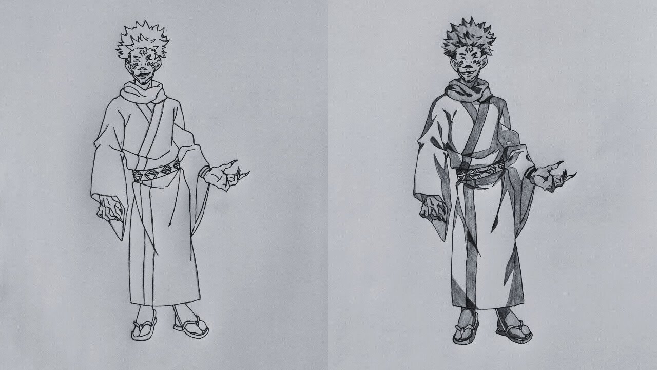 How to Draw Sukuna (Jujutsu Kaisen) 🔥 Step-by-Step Anime Drawing Tutorial
