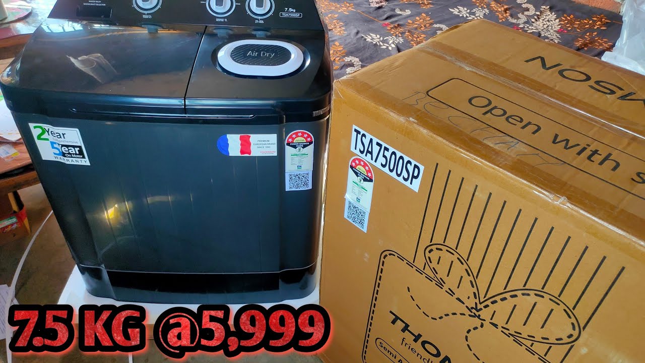 THOMSON 7.5 KG @5,999 Semi Automatic washing Machine Full User Review‼️Best Washing machine for home