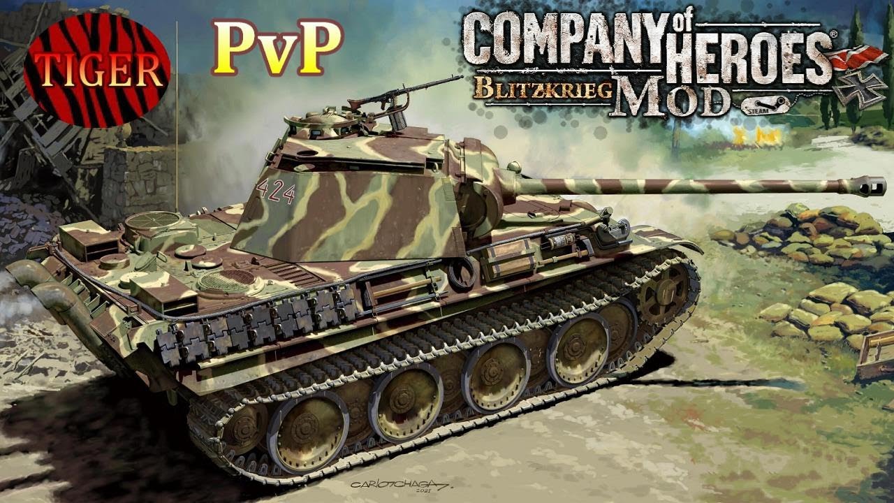 CoH Blitzkrieg Mod PvP _  Panther ACE - 2v2 Gameplay