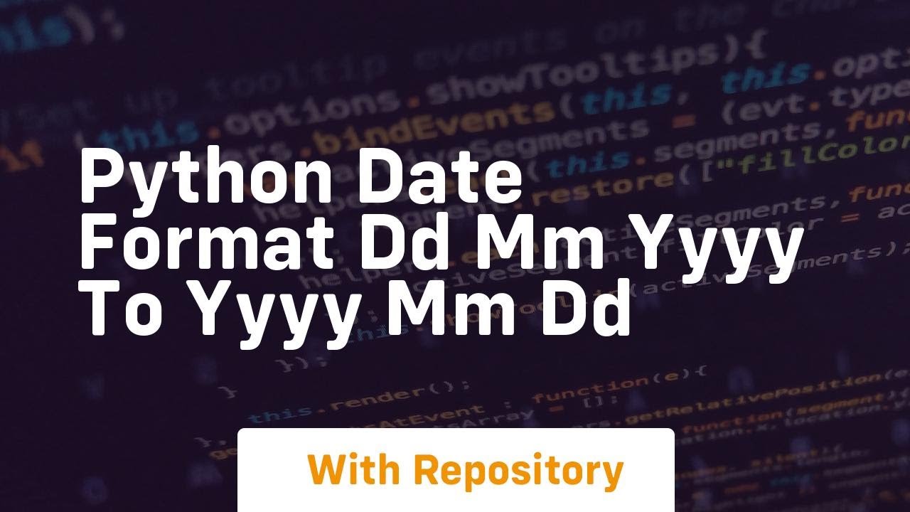 python date format dd mm yyyy to yyyy mm dd