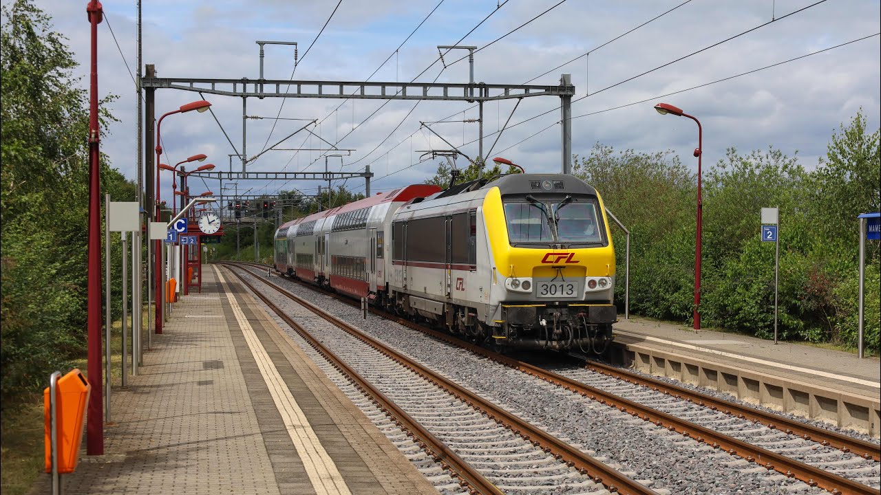 CFL 3000 locomotieven (met dosto) tussen Aarlen en Luxemburg!
