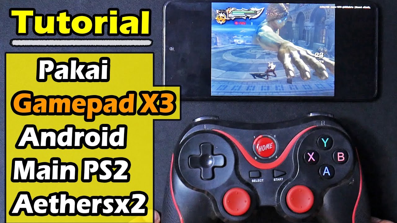 Cara Tutorial Sambung Gamepad X3  Bluetooth  main Aethersx2 PS2 100% Work