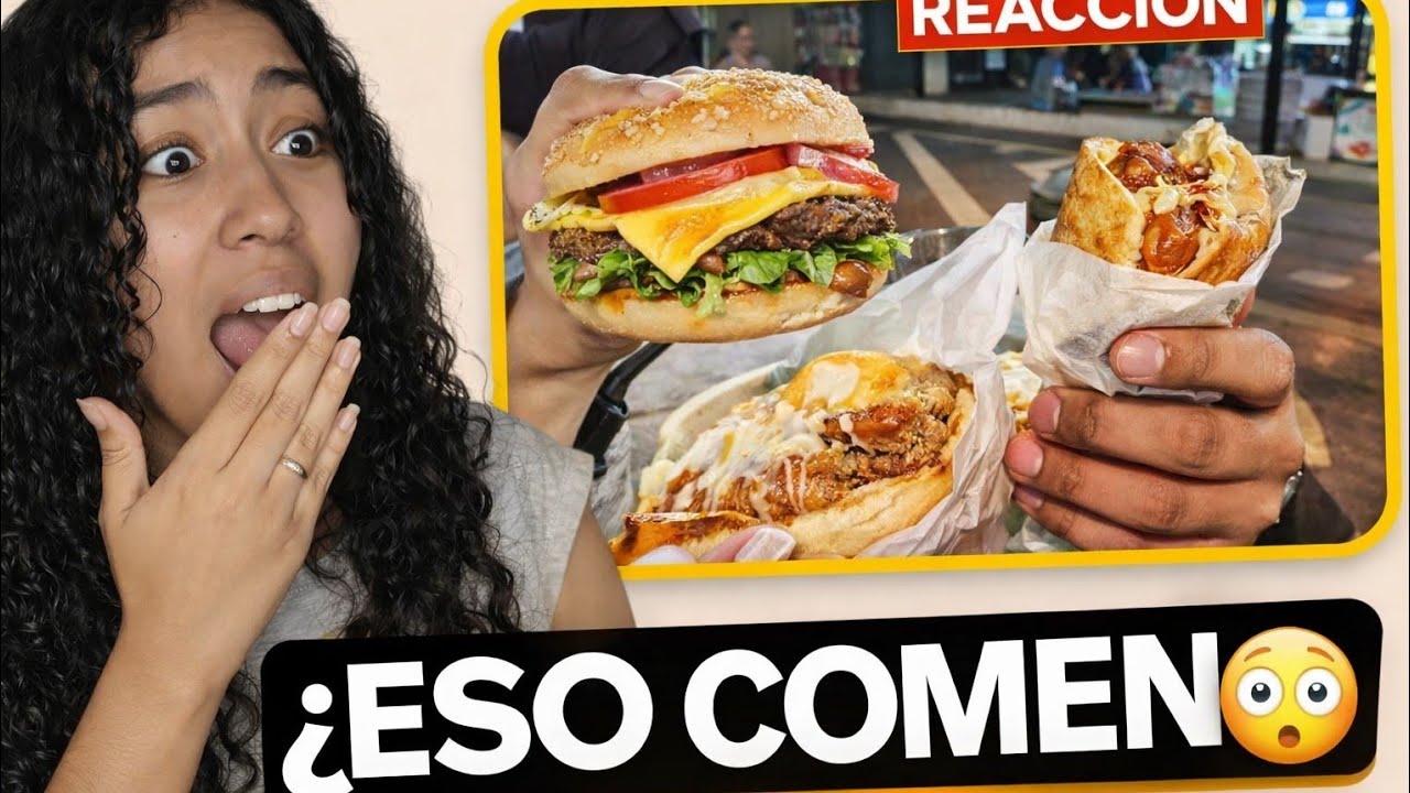 Reacción de una cubana a la COMIDA CALLEJERA de URUGUAY 🇺🇾 