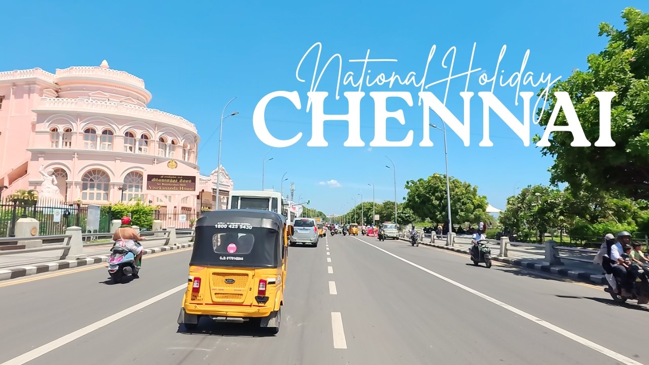 Chennai City Holiday | Marina Road [4K]