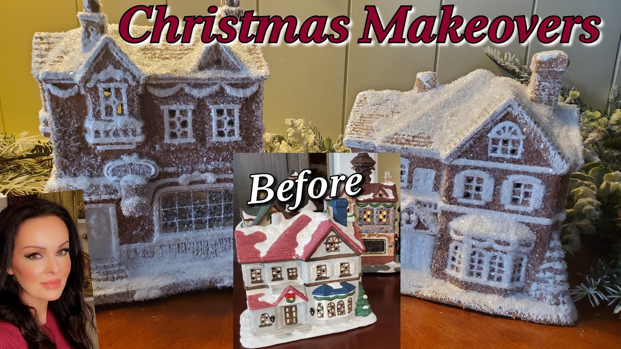 Christmas Decor Makeovers * DIY Gingerbread Houses * Gingerbread Deer * Snow Angel Candleholders