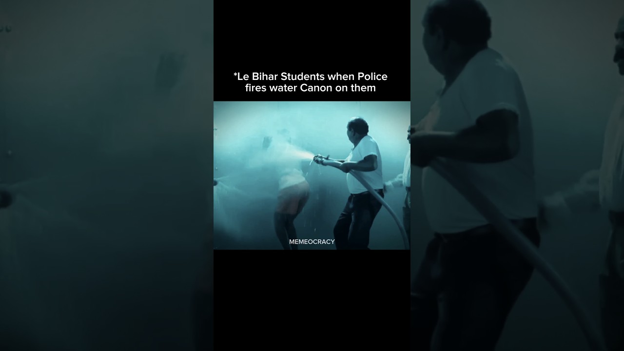 Bihar Police to Students in Protest 🌊 #bihar #memes #politics
