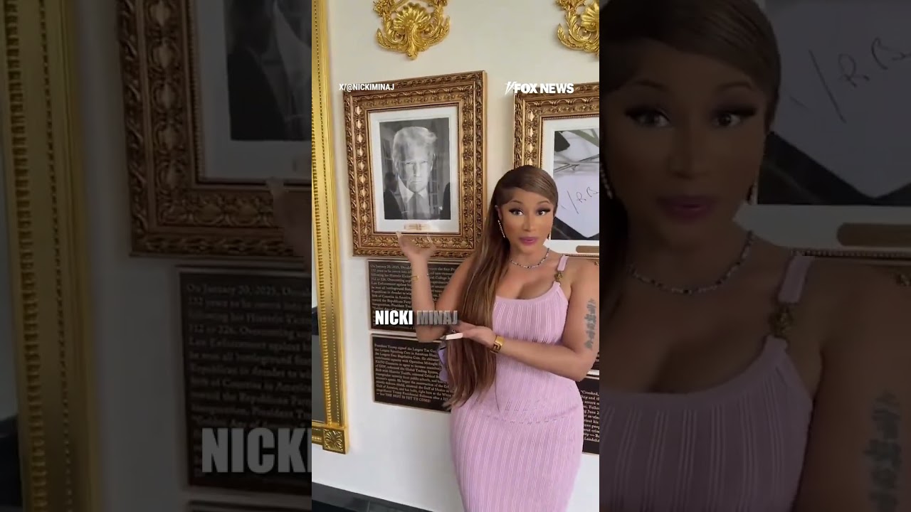 WATCH: Nicki Minaj poses alongside Biden's &lsquo;autopen&rsquo; White House portrait #shorts #foxnews #news #us