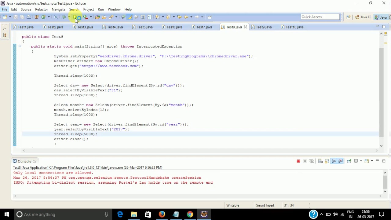 [Program & Execution ] How to Automate single select Drop down using  Selenium WebDriver