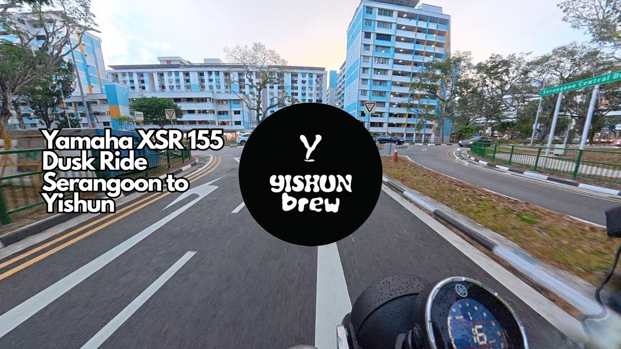Yamaha XSR 155 | Singapore | Engine/Road sounds | Dusk Ride | Serangoon to Yishun