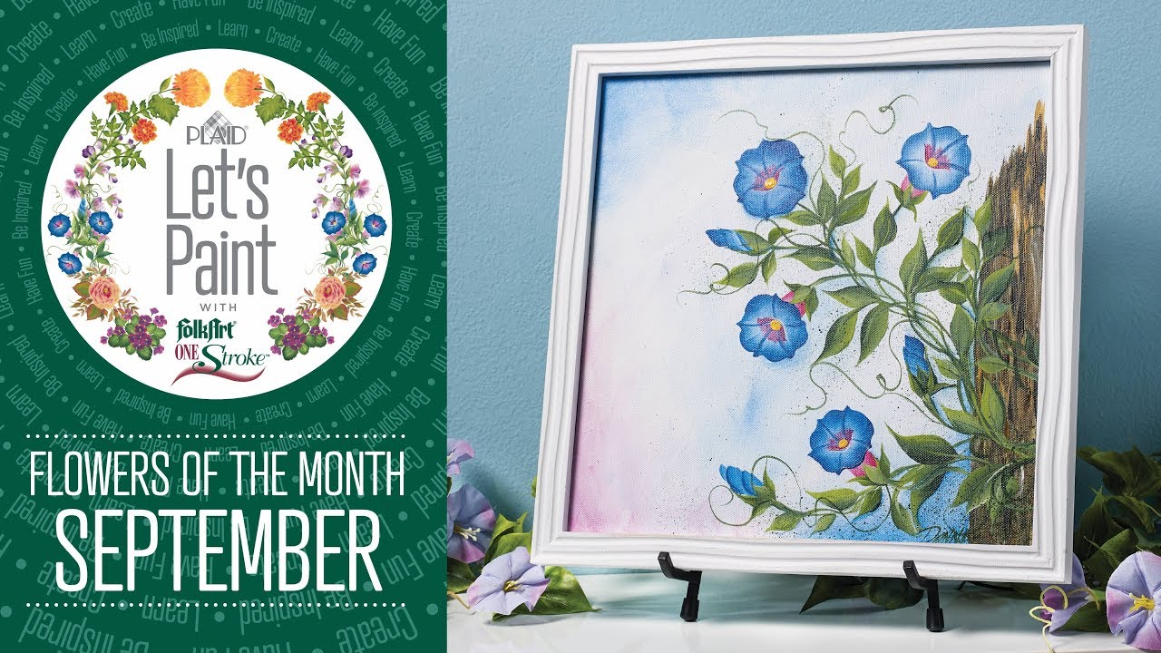 How to Paint a Morning Glory - Donna Dewberry Flowers of the Month September