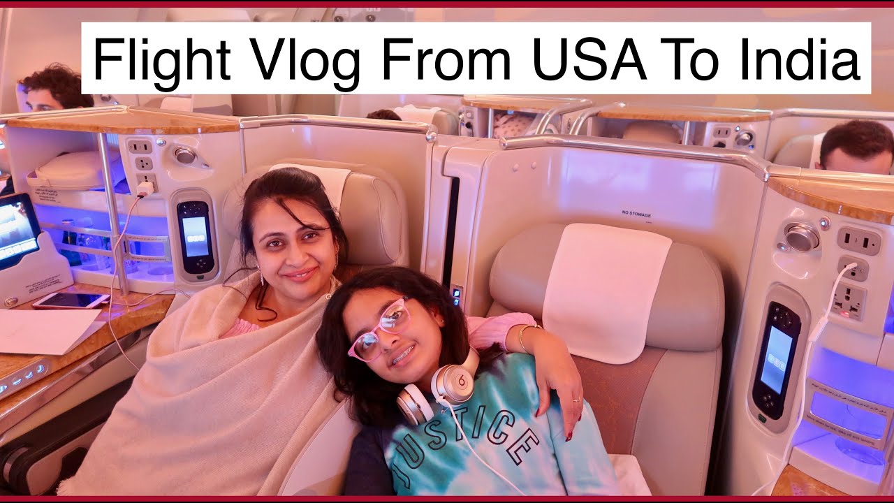 Business Class In Emirates | Flight Vlog From USA To India | | Simple Living Wise Thinking