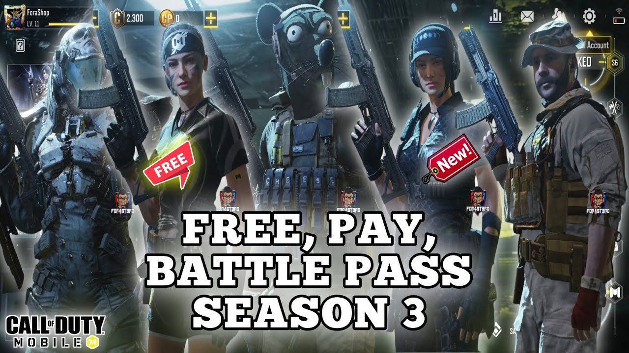 Season 3 All New Free & PaidCharacters |Season 3 All Battle Pass CharactersCodm Leaks
