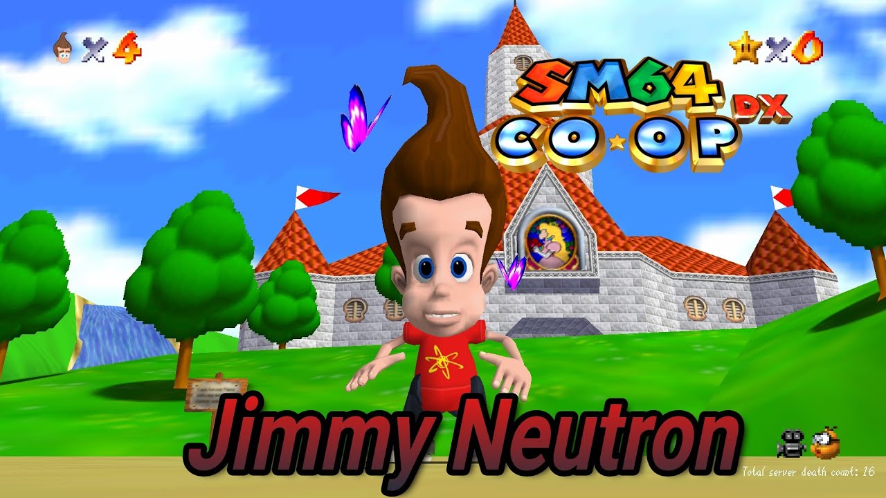 Super Mario 64 Co⭐op DX Jimmy Neutron GORE/HARD-MODE - PC PORT