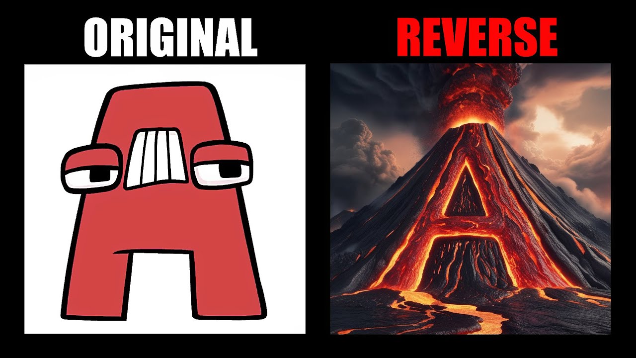 Reverse Alphabet Lore But In Lava (A-Z...) - Alphabet Lore Meme Animation - TD Rainbow