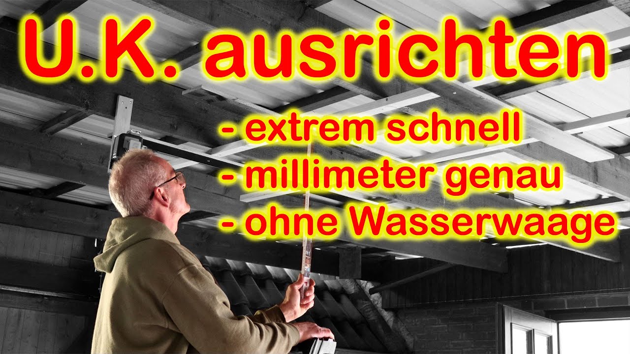 Mit einem Laser eine Decke perfekt ausrichten