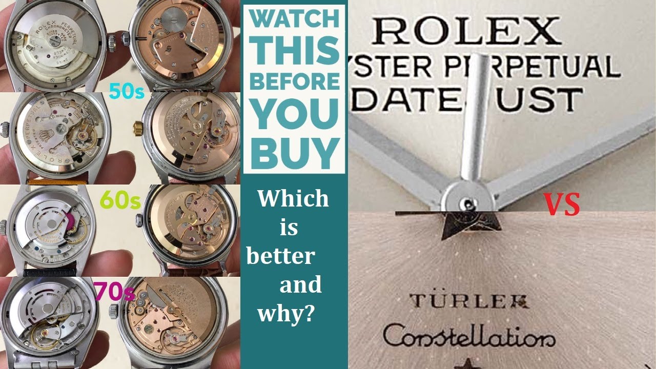 Rolex vs Omega. Rolex DateJust or Omega Constellation from the 1950s to the 1970s?