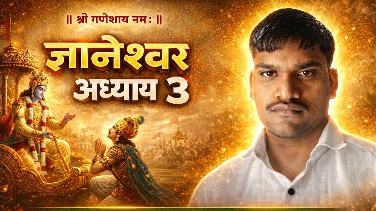 ज्ञानेश्वरी अध्याय ३ प्रथम भाग | कर्मयोग समजावून सांगितले | मराठी अर्थसह