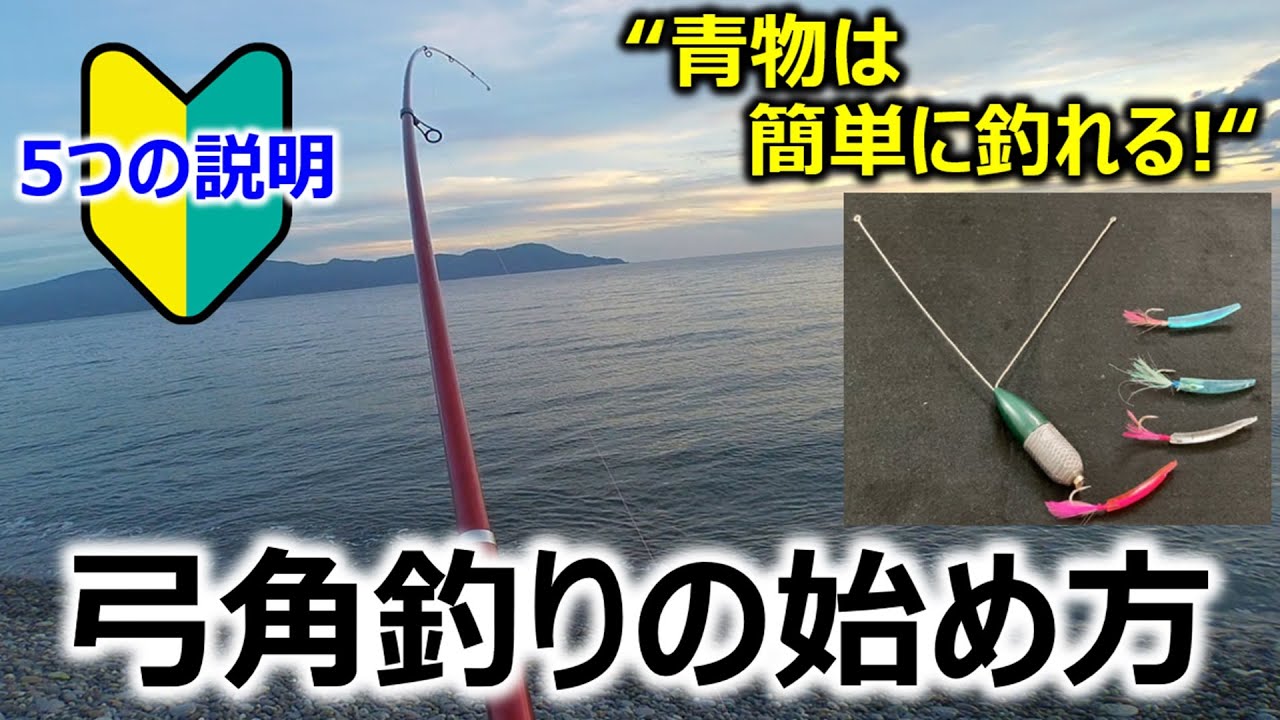 【弓角釣りの始め方】青物簡単に釣れる！～5つの説明～