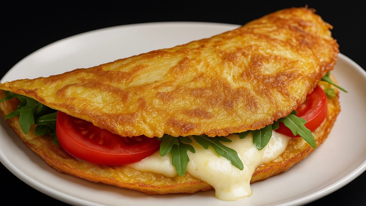 Schnelles Kartoffel-Mozzarella-Sandwich in 10 Minuten