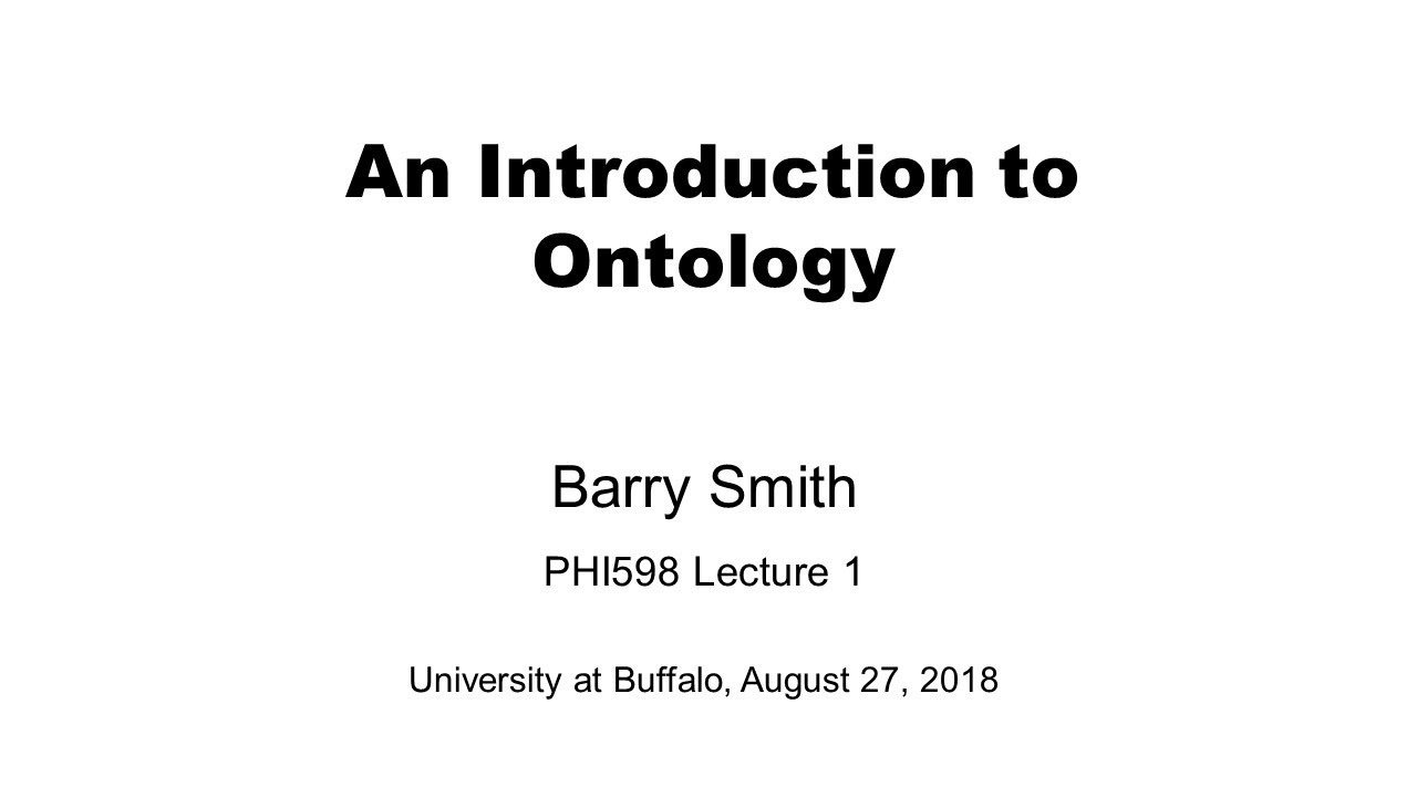 Applied Ontology - Lecture 1 - Introduction to Ontology