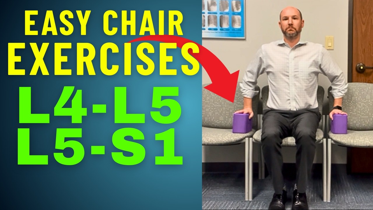 3 Easy-To-Do Chair Exercises for L4-L5 Disc Bulge Relief - Do These Daily | Dr. Kevin Wafer
