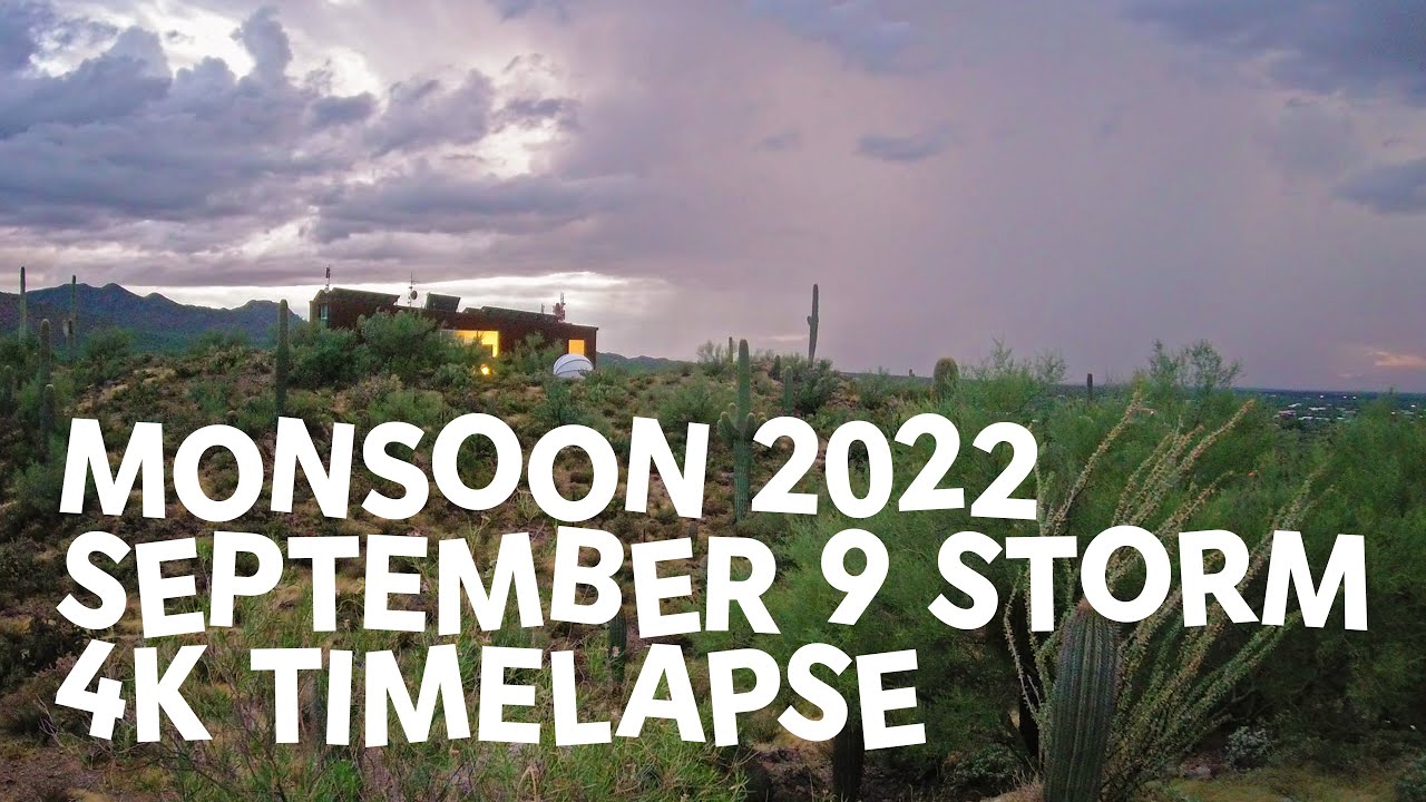 4K 60fps Timelapse Monsoon Storm over the Sonoran Desert on September 9, 2022